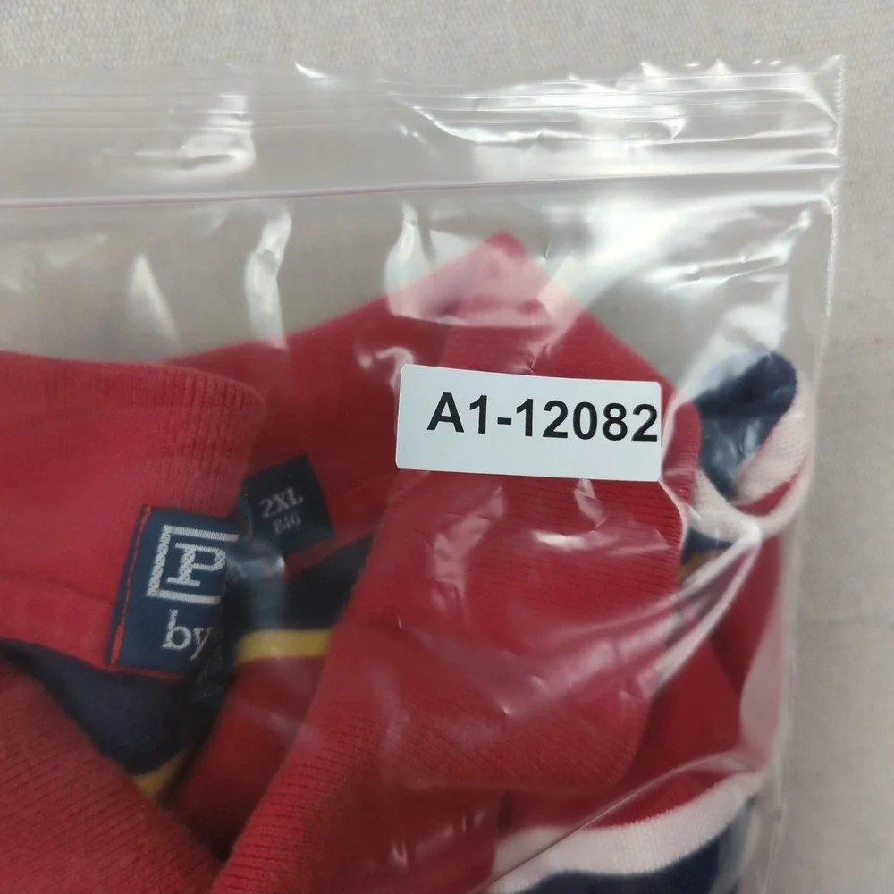 Polo Ralph Lauren Shirt Mens 2XLB Red Striped Casual Preppy
